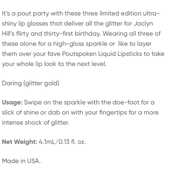 Jaclyn Cosmetics: Lip Gloss, Poutspoken Liquid Lipstick &Accent highlighter - Picture 4 of 12